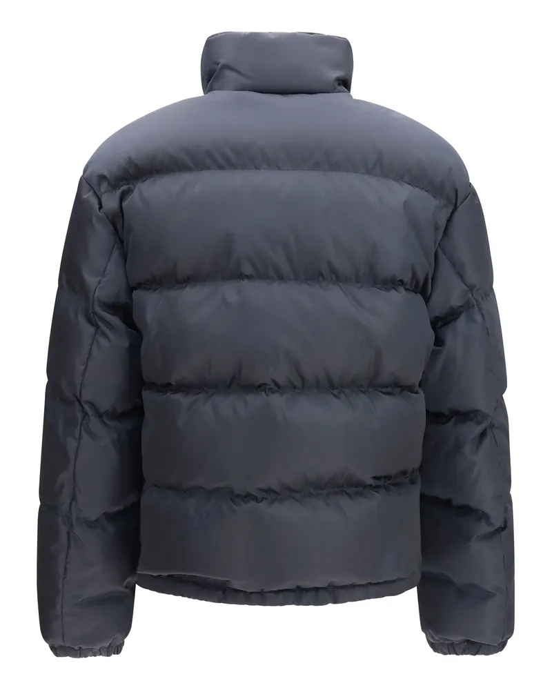 Prada High-Neck Padded Down Jacket — Gray Gray