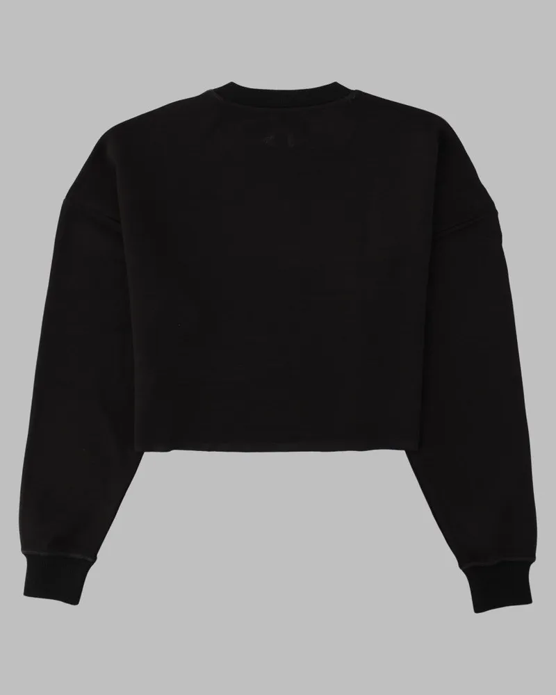 Diesel Logo Scuba Crop Top — Black Black