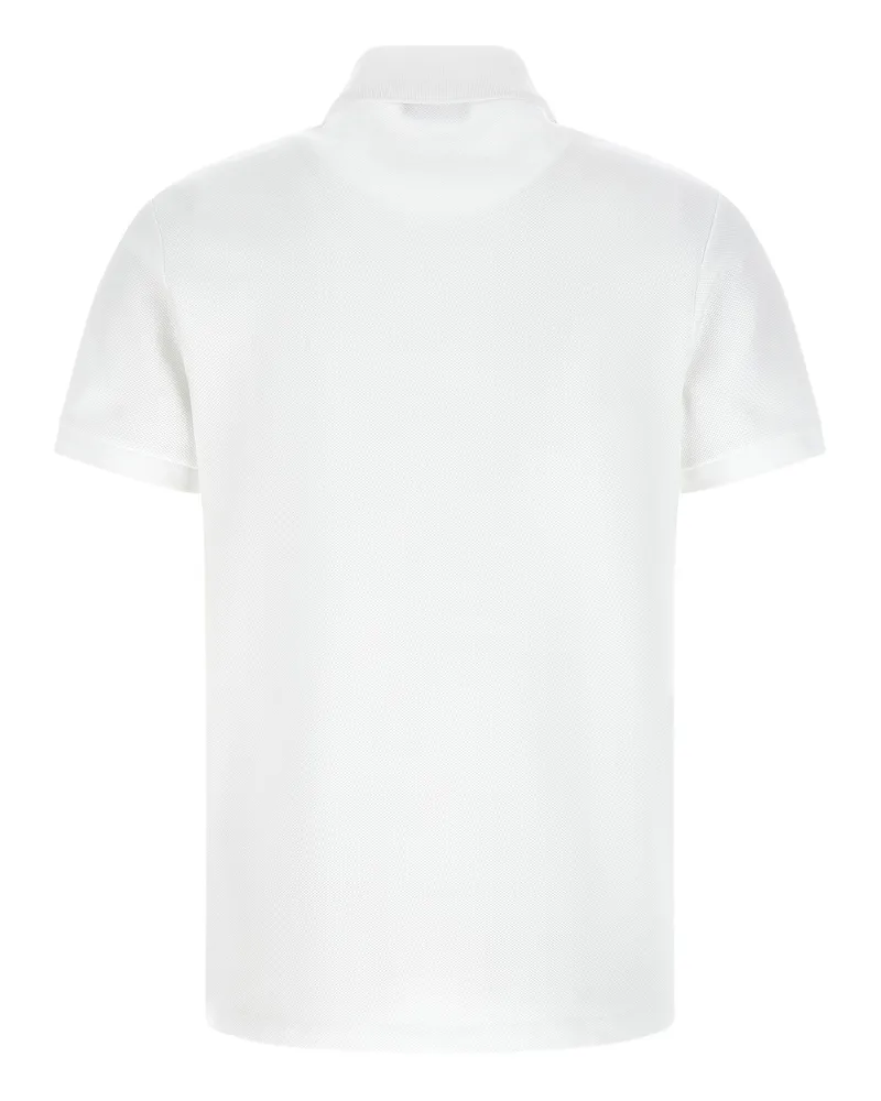 Balmain Logo-Embroidered Cotton Piqué Polo Shirt — White White
