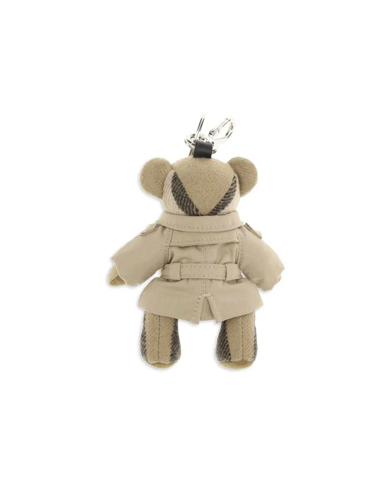 Burberry Women's Beige Cashmere Keychain Accessory Beige