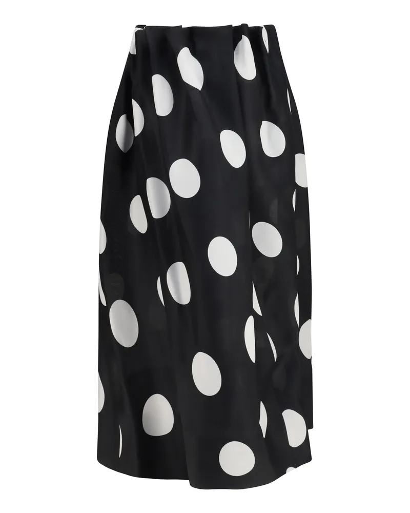 KHAITE Women's Skirt Riley Large Dot Black Silk Black