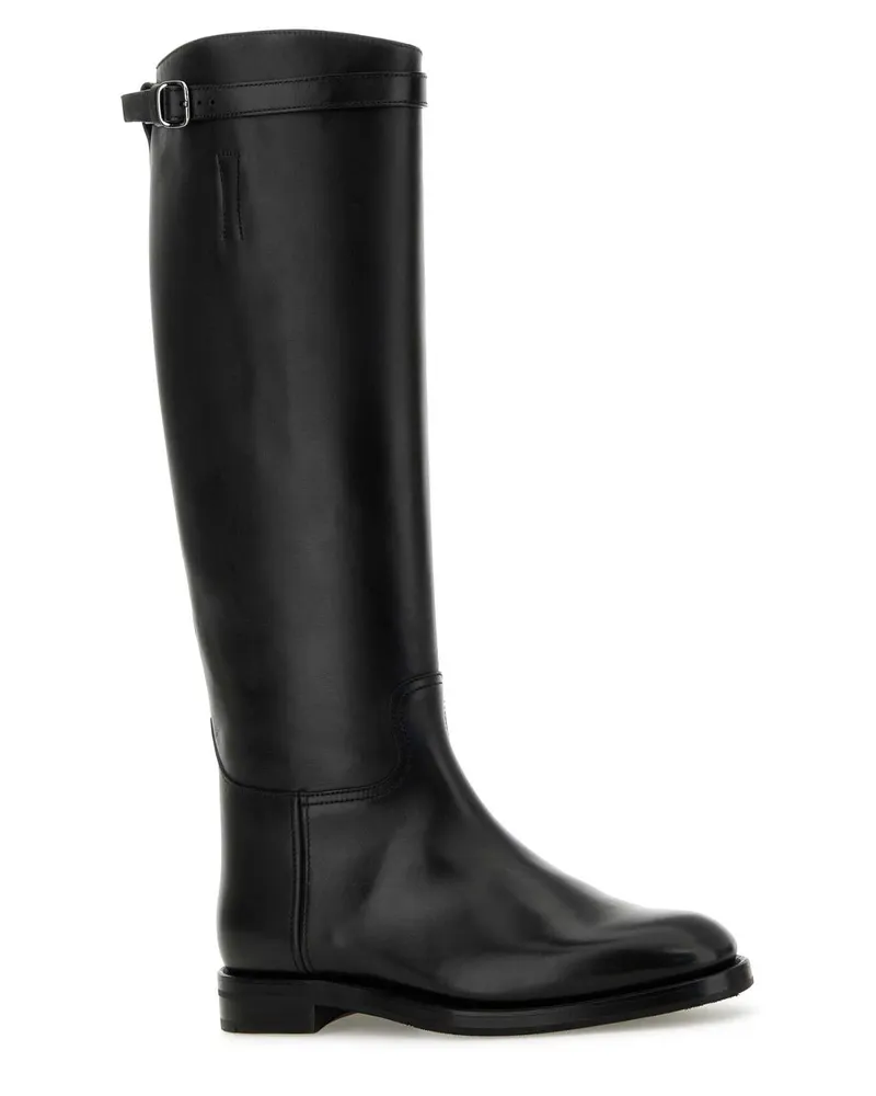 Church's Women's Black Leather Michelle Boots Vitello Stivali Black