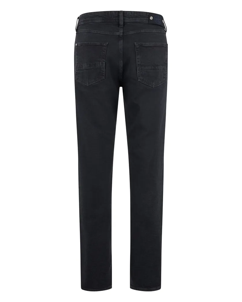 Stone Island Men's Jeans Slim Fit Black Denim Cotton Slim-Fit Black