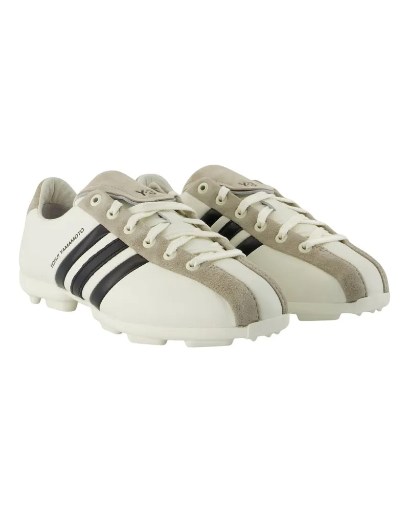Y-3 Unisex Field Sneakers -  Leather Multicolor Calfskin Shoes White