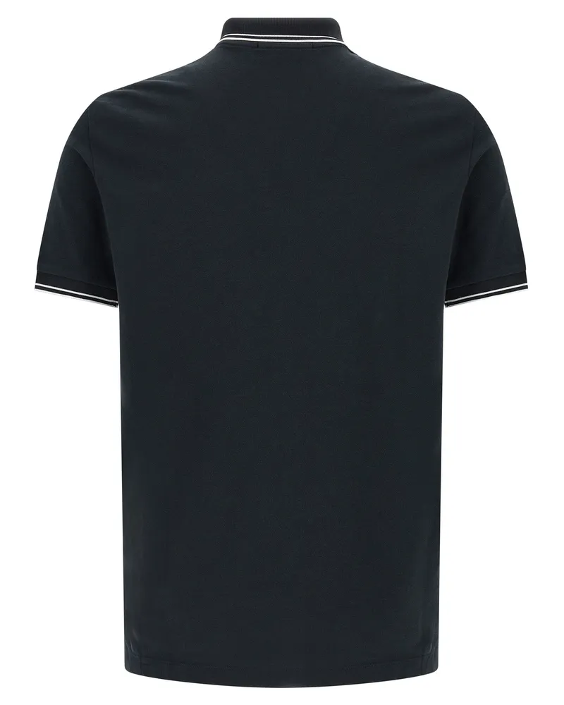 Stone Island Men's Blue Cotton Polo Shirt Navy