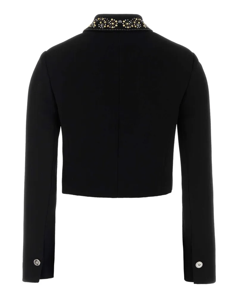 Versace Women's Black Wool Blazer Giacche E Gilet Jacket Black