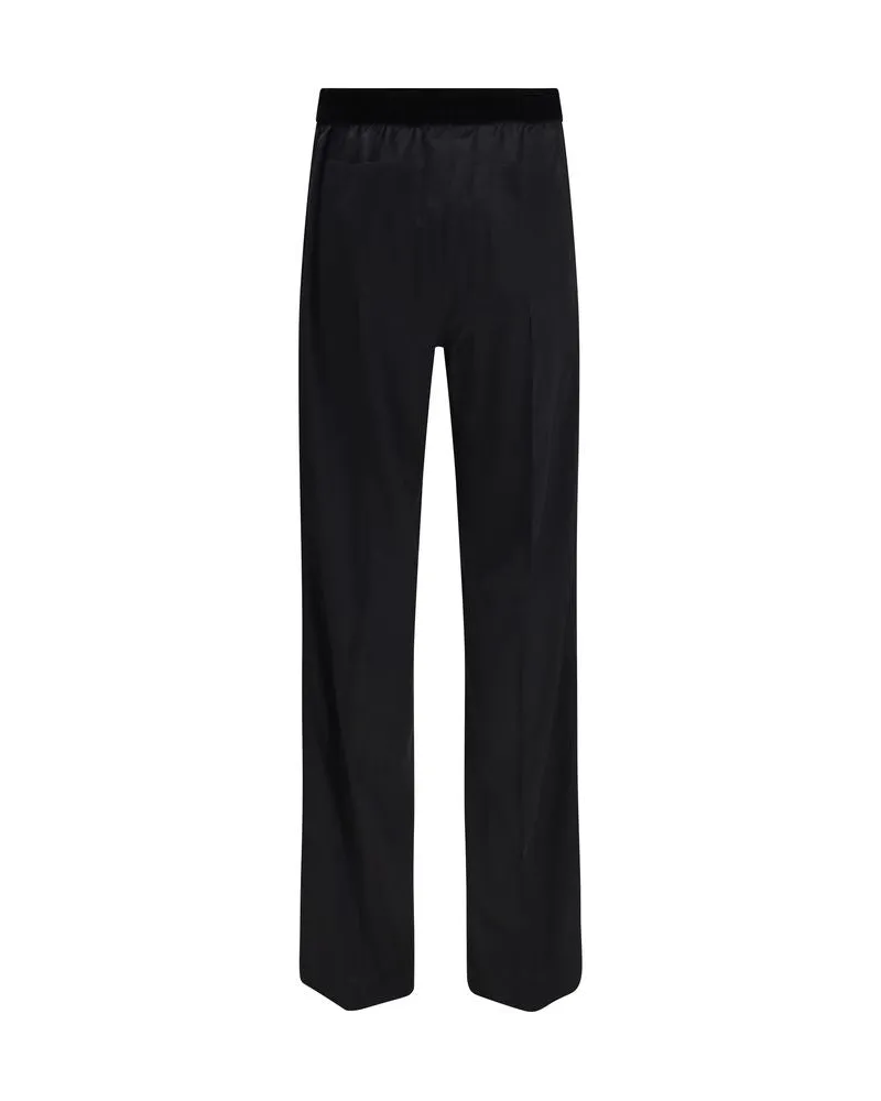 Tom Ford Women Black Silk Casual Pants Black