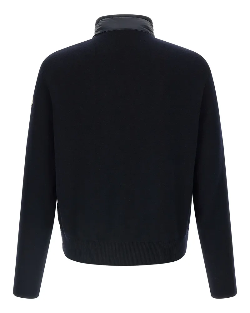 Moncler Men's Blue Polyamide Cardigan Clothing Navy