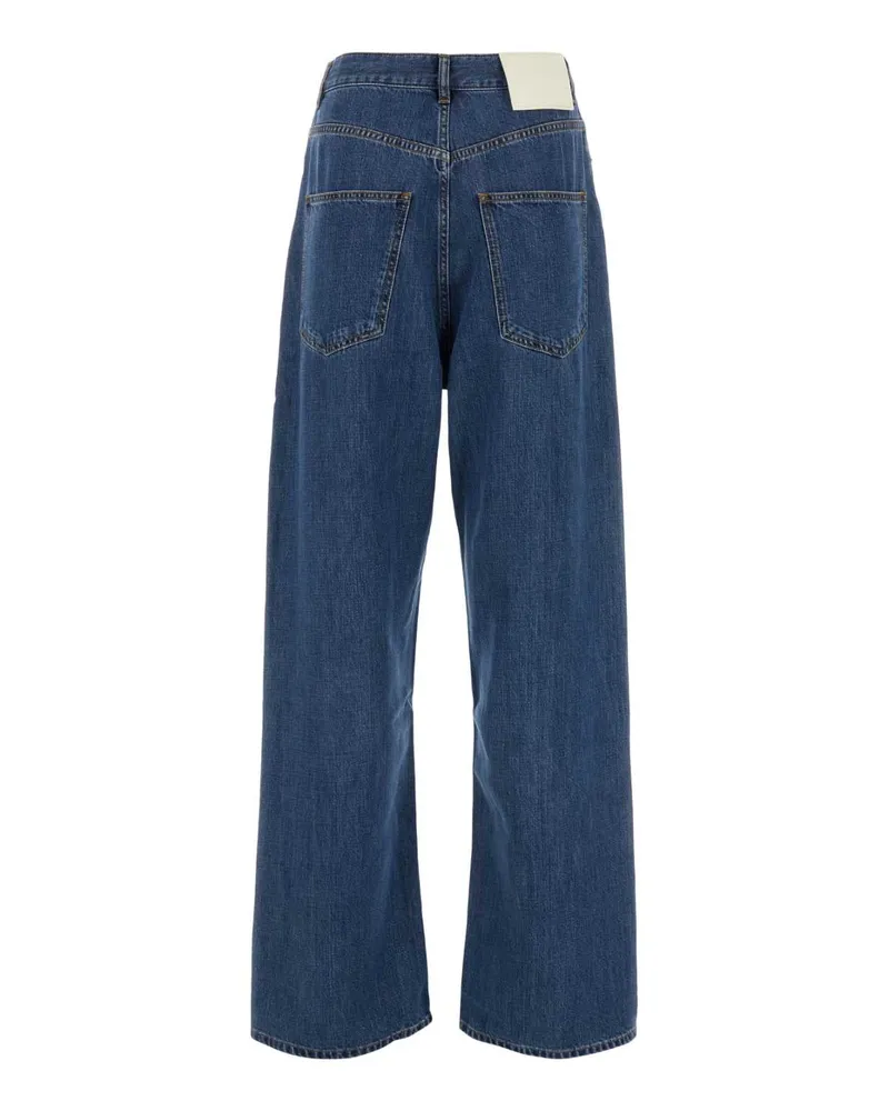 Valentino Garavani 5b3dd17x8md 558 Mediumbluedenim Cotton Lyocell Jean Blue