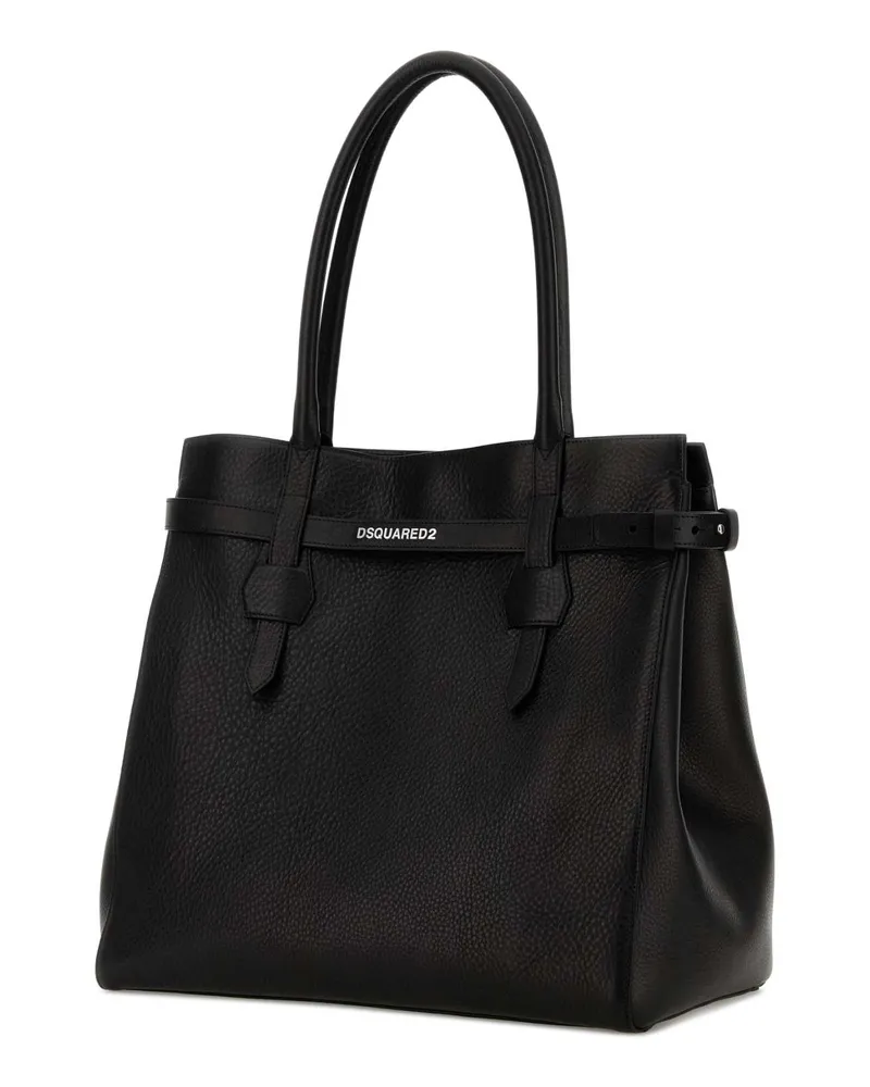 Dsquared2 Women's Black Leather Twin Shopping Bag Borse A Mano Black