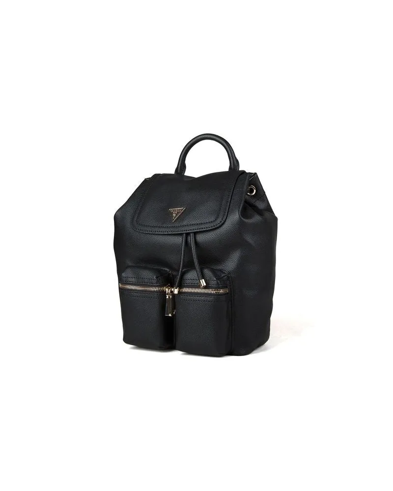 Guess Women's Backpack Black Polyurethane Bags - Backpacks Black