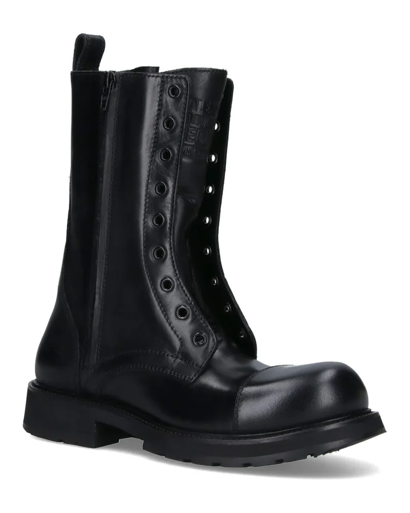 Balenciaga Women's Boots Black Bull Leather Black