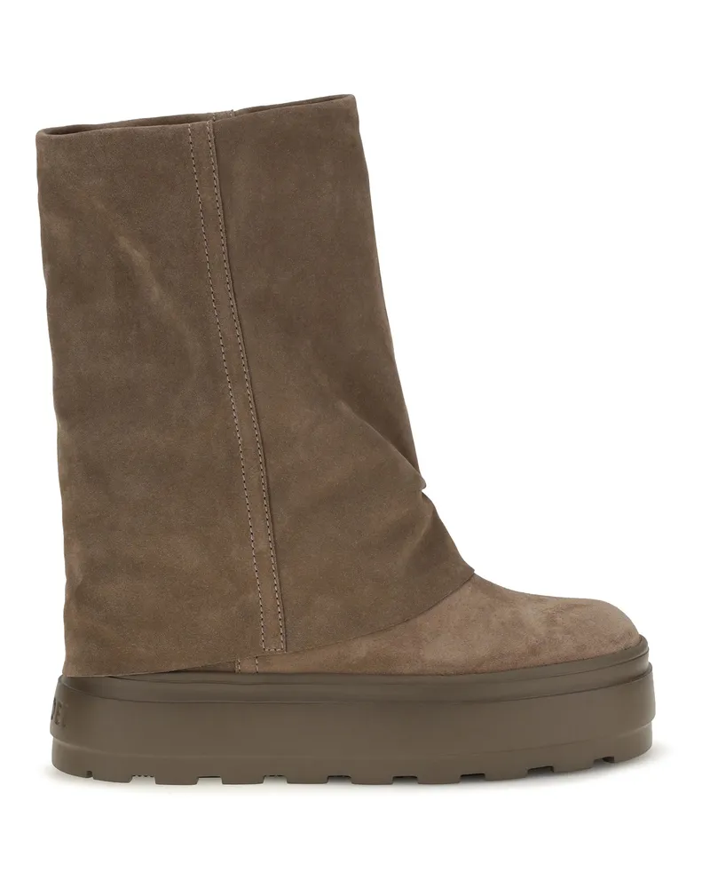Casadei Suede Double-Face Boots — Brown Brown
