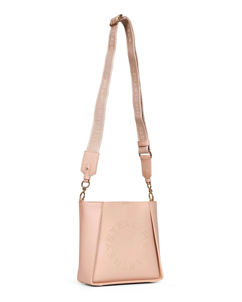 Stella McCartney Women's Crossbody Bag Logo Square Blush Pink Polyamide Shoulder Pink