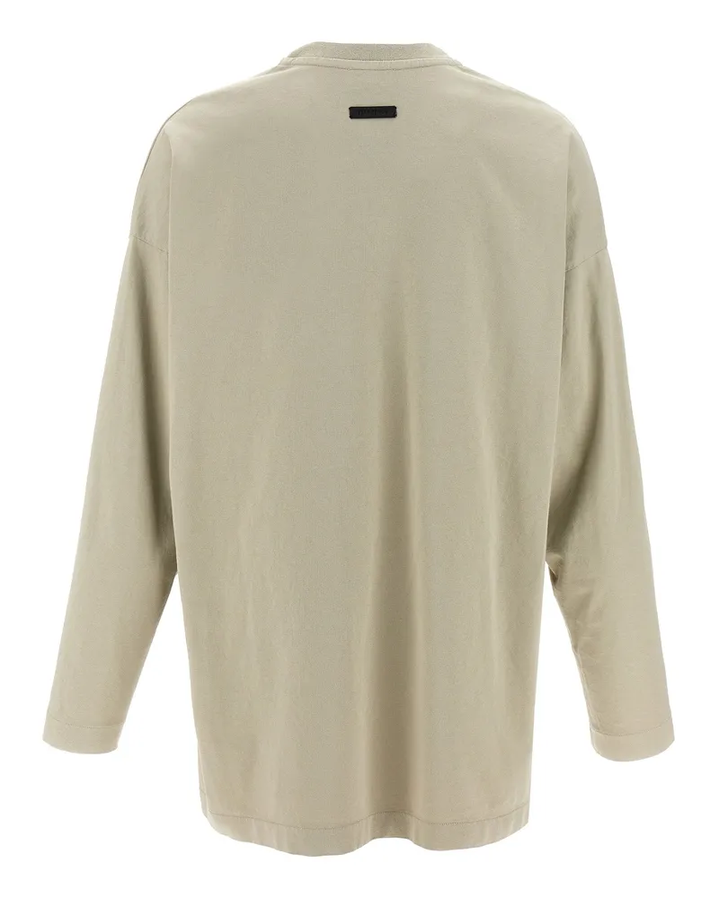 Fear of God Men's Gray Cotton T-Shirt Beige