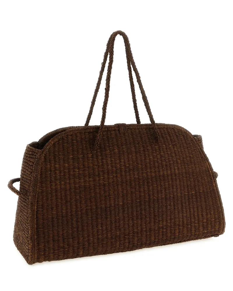 Jacquemus Braided Raffia Tote Bag — Brown Brown