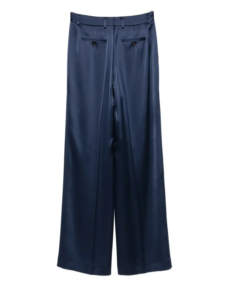 Kiton Women's Satin Trousers Aw25 W Navy