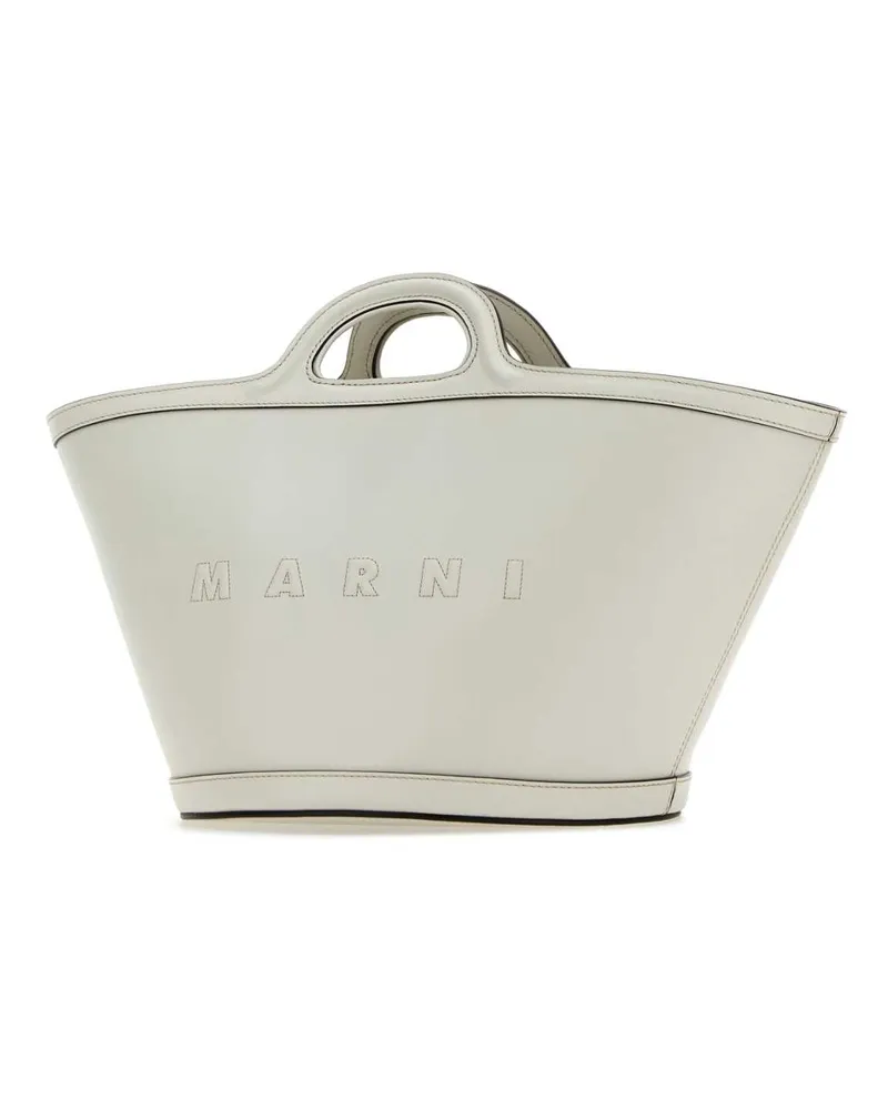 Marni Women's White Leather Small Tropicalia Handbag 00w05 Borse A Mano White