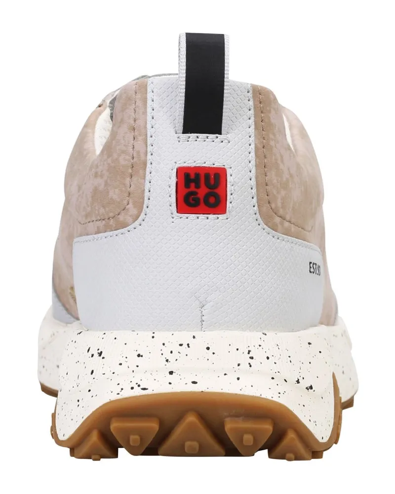 HUGO BOSS Men's Kane Runner Sneakers Beige Shoes Beige