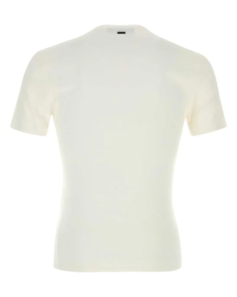 Gucci Men's White Knit T-Shirt Viscose Mix T-shirts And Polos White