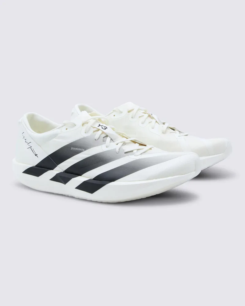 Y-3 Men's Striped Low-Top Sneakers White Sole White