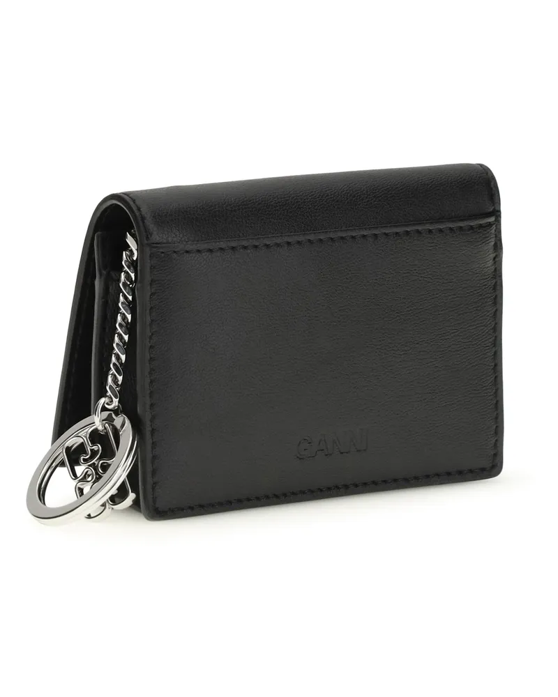 Ganni Poodle Print Card Case — Black Black
