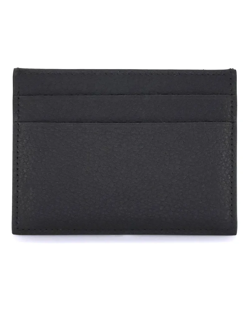 Balenciaga Men's Leather Card Holder Black Calf Bos Taurus Umbrellas Accessory Black