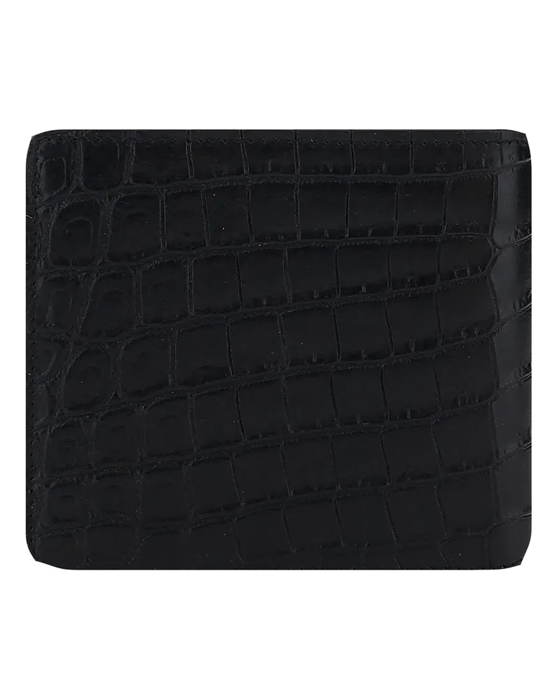 Saint Laurent Men's Leather Wallet Black Calfskin Calf (bos Taurus) Umbrellas Black