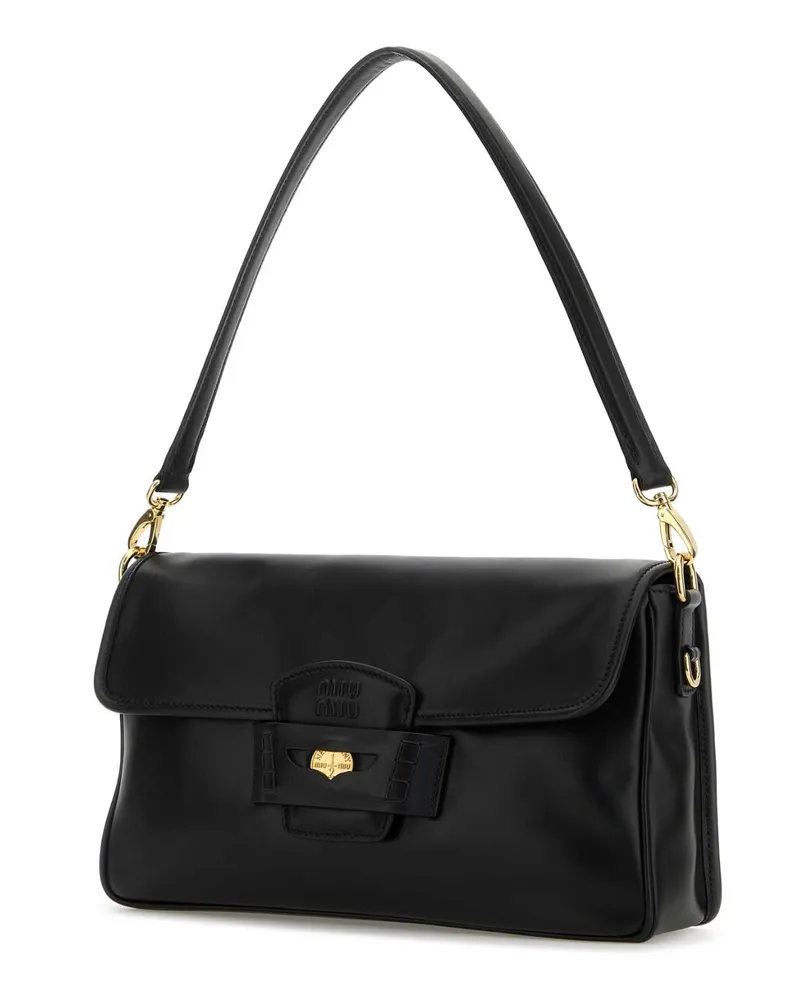 Miu Miu Penny Shoulder Bag — Black Black