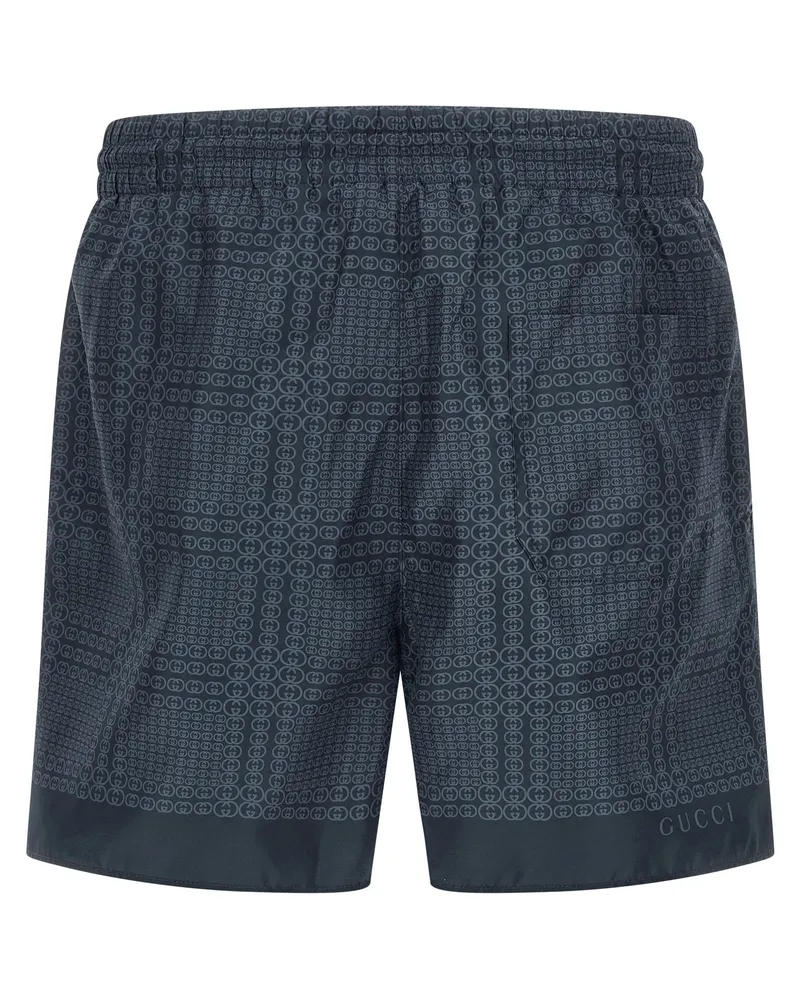 Gucci Gucci Incrocio GG-Print Swim Shorts — Navy Navy
