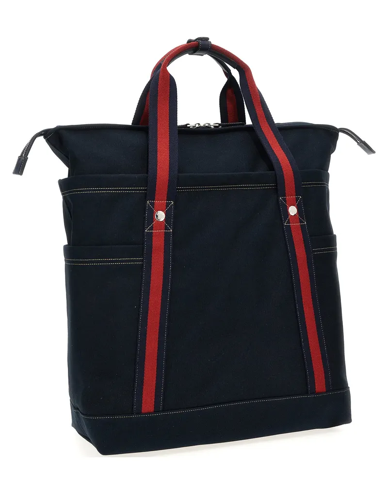 Gucci Logo-Embroidered Canvas Tote Bag — Black Black