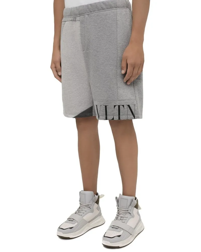Valentino Garavani Men's Gray Modal Shorts Gray