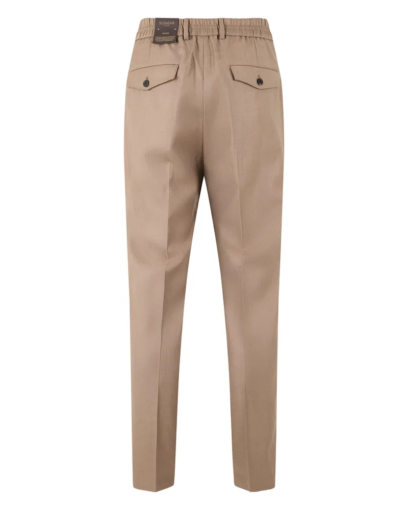 Slowear Virgin Wool Trousers — Beige 