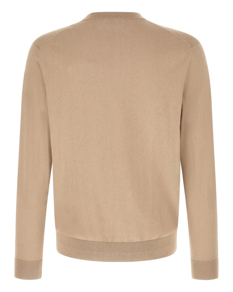 Ballantyne Argyle Jacquard Cardigan — Beige Beige