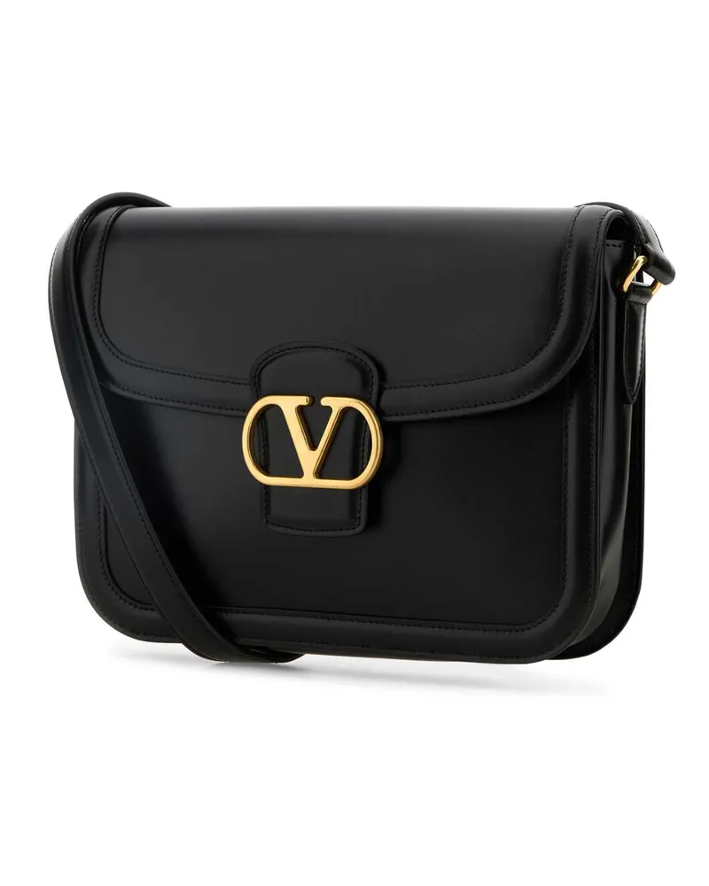 Valentino Garavani Men's Black Leather 9to5 Shoulder Bag Nero Calf - Bos Taurus Borse A Tracolla Black