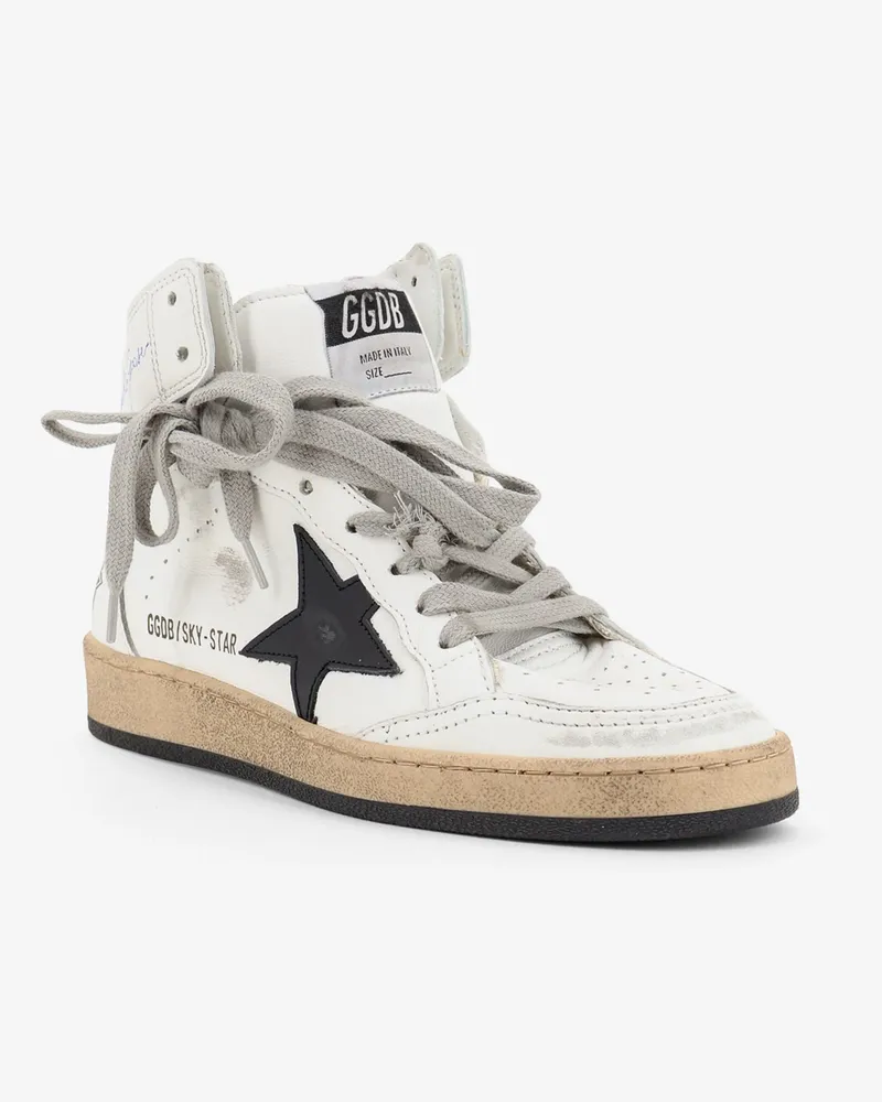 Golden Goose Women's Sneakers Sky Star White Leather Trainers White