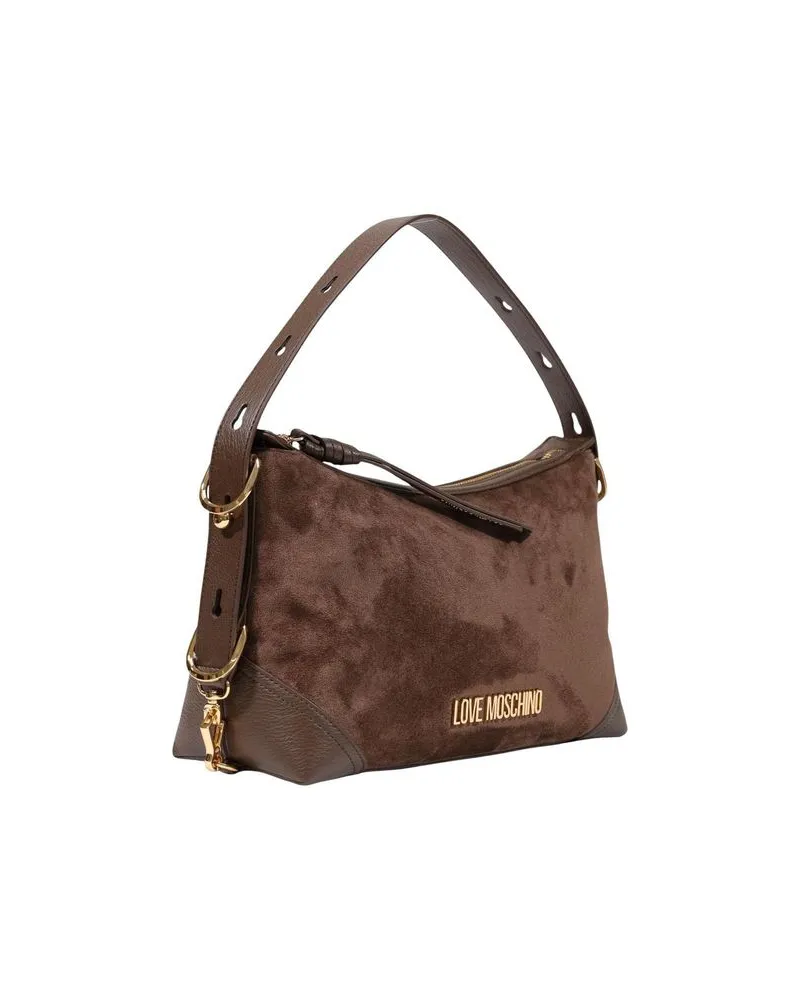 Moschino Women's Brown Polyester Handbag Bag Brown
