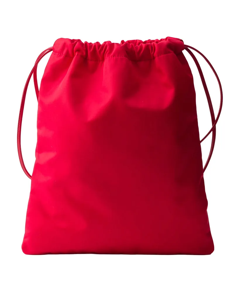 Prada Women's Pouch Bag Wish Red Re-Nylon Recycled Polyamide Shoulder Red