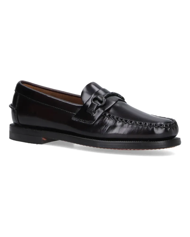 Sebago Women's Flat Shoes Brown Upper: Leather Black