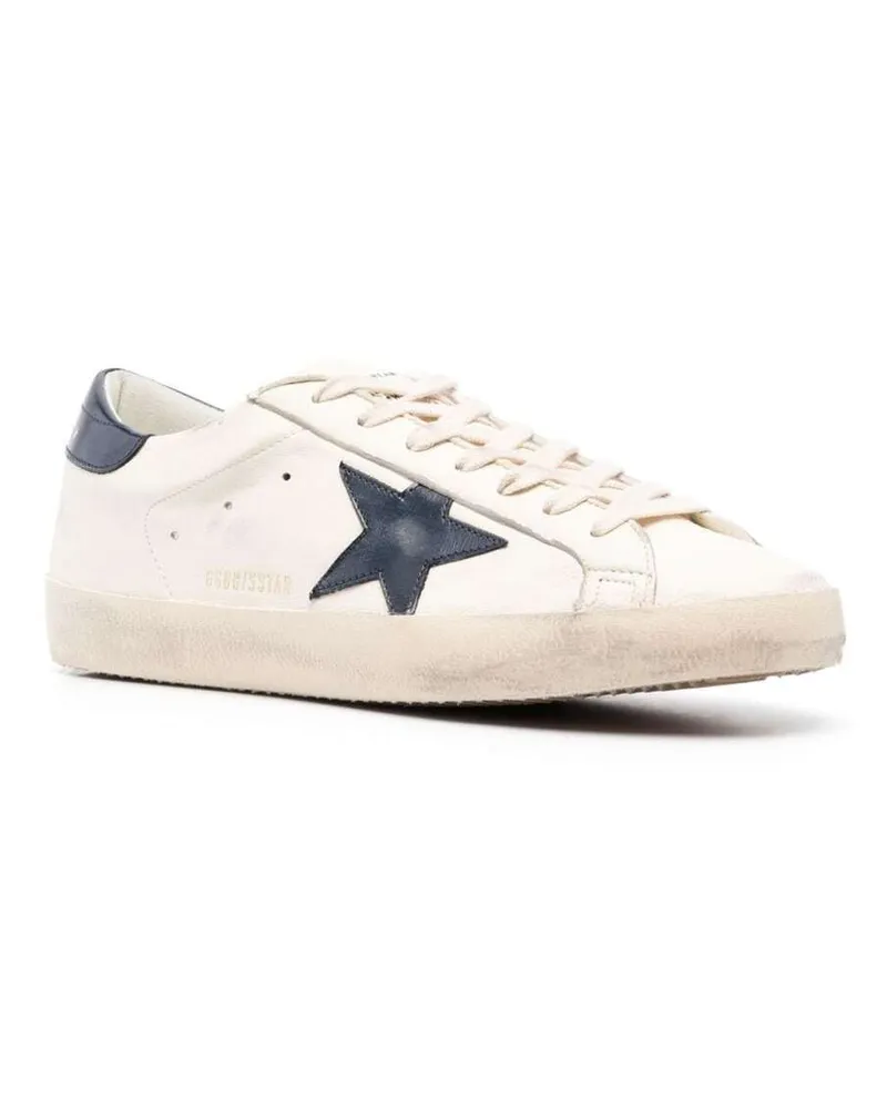 Golden Goose Men's Low Sneakers Super-Star White Leather Ovine Trainers White