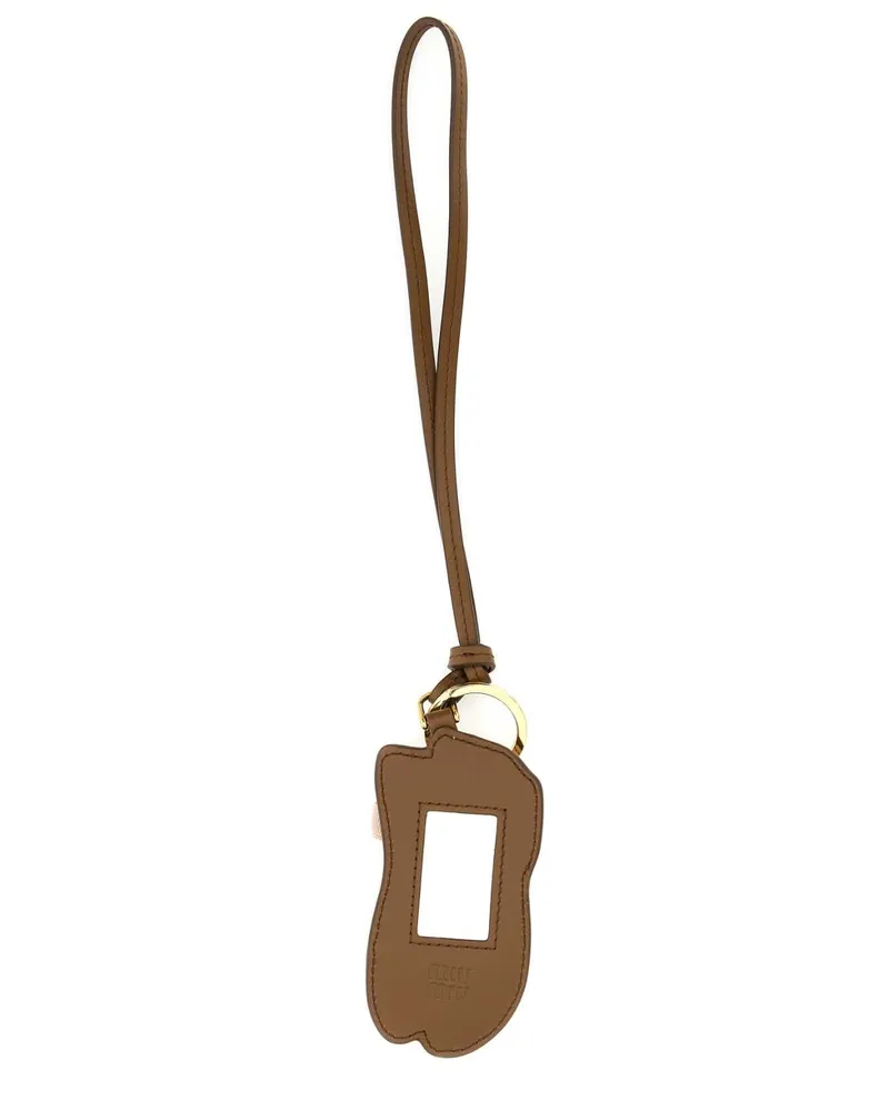 Miu Miu 5tl5332cum F0nz2 Ninfea Vitello Portachiavi Keychains Pink