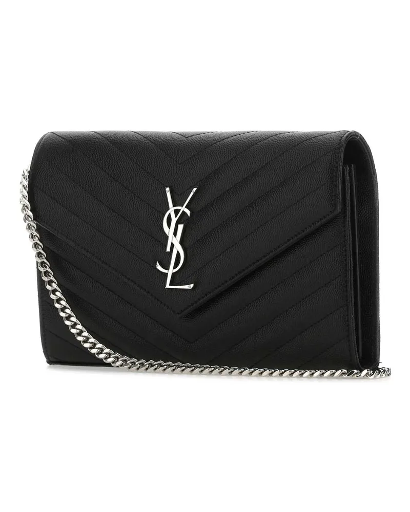 Saint Laurent Women's Black Leather Clutch 1000 Calf Skin Borse A Mano Black