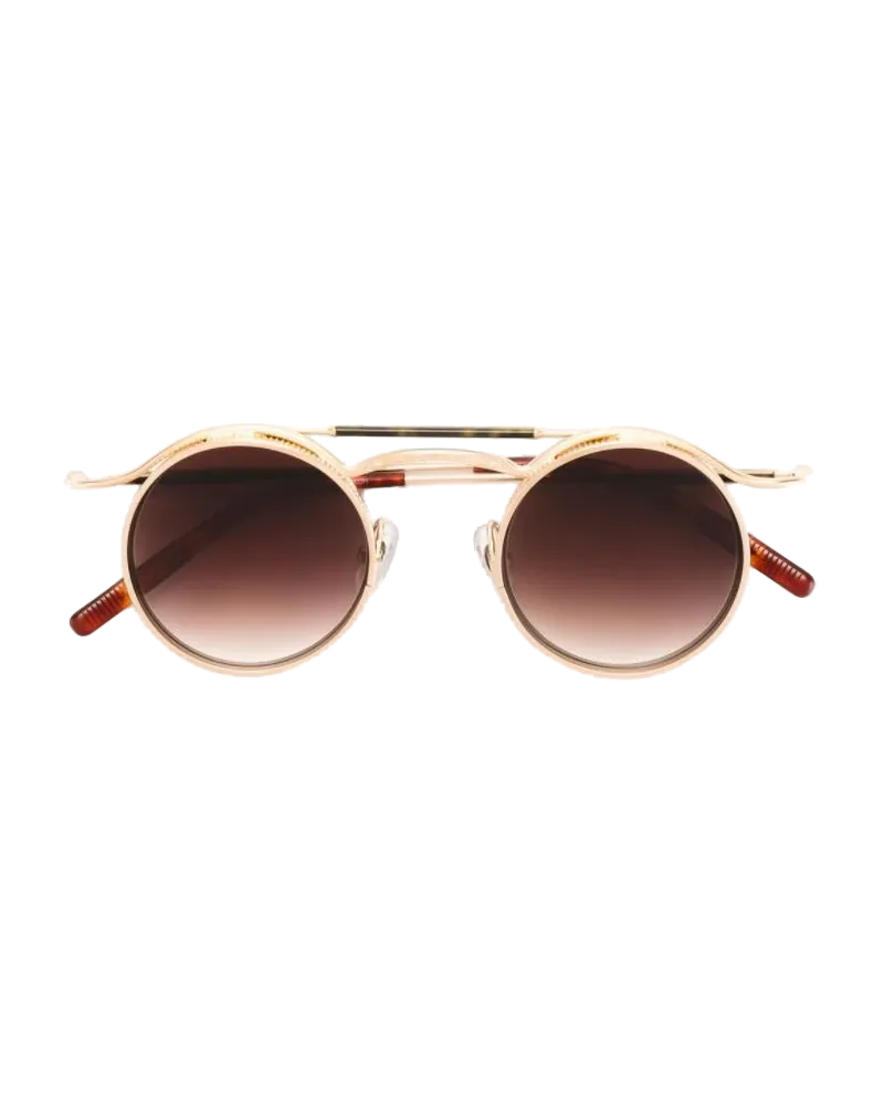 MATSUDA Women's Round Frame Sunglasses Aw23 U Gold