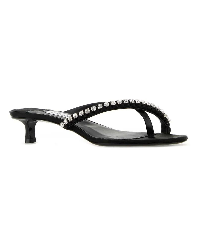 Jimmy Choo Women's Dila 35 Mule Black Nappa Leather Sandal Black