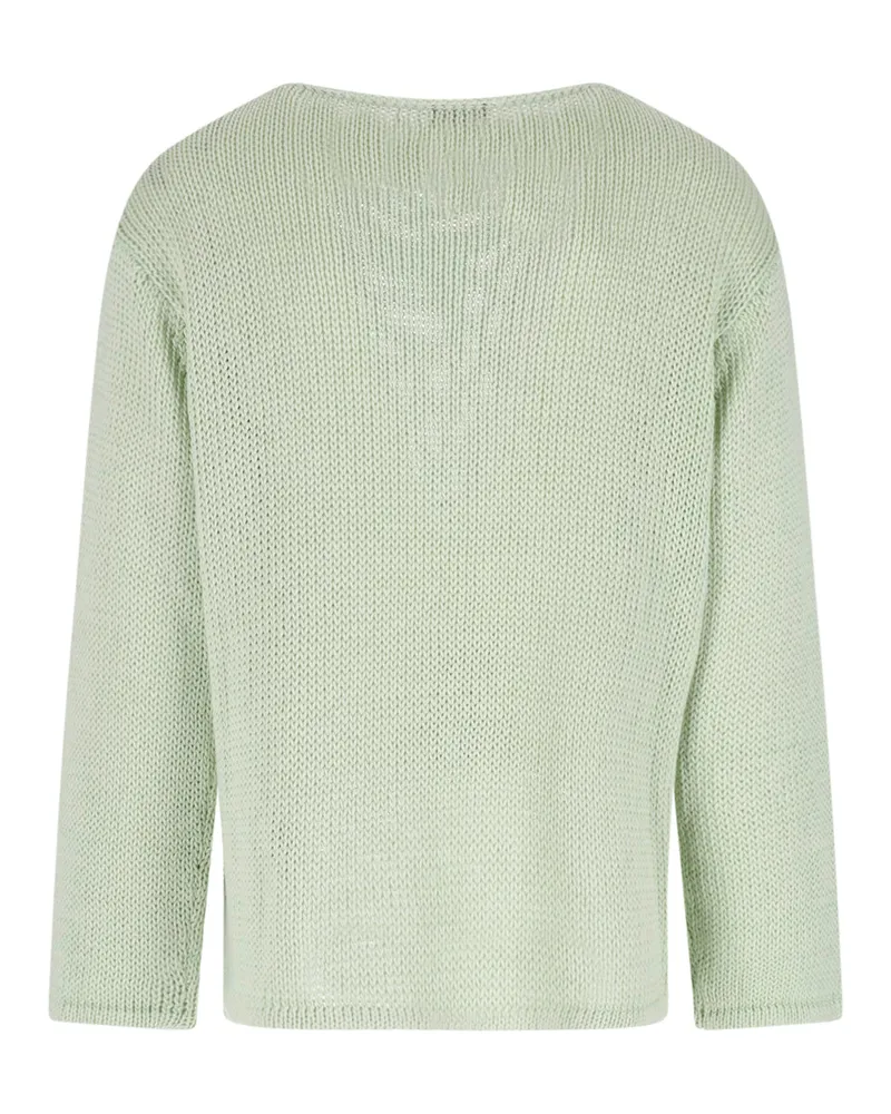 Giorgio Armani Men's Sweaters Green Linen Green