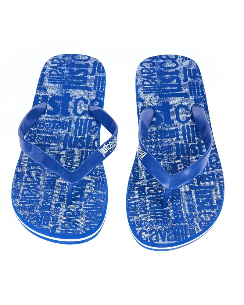 Just Cavalli Light Blue Eva Men Sandal Blue