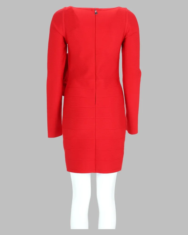 ROTATE Birger Christensen Rose Detail Mini Dress — Red Red