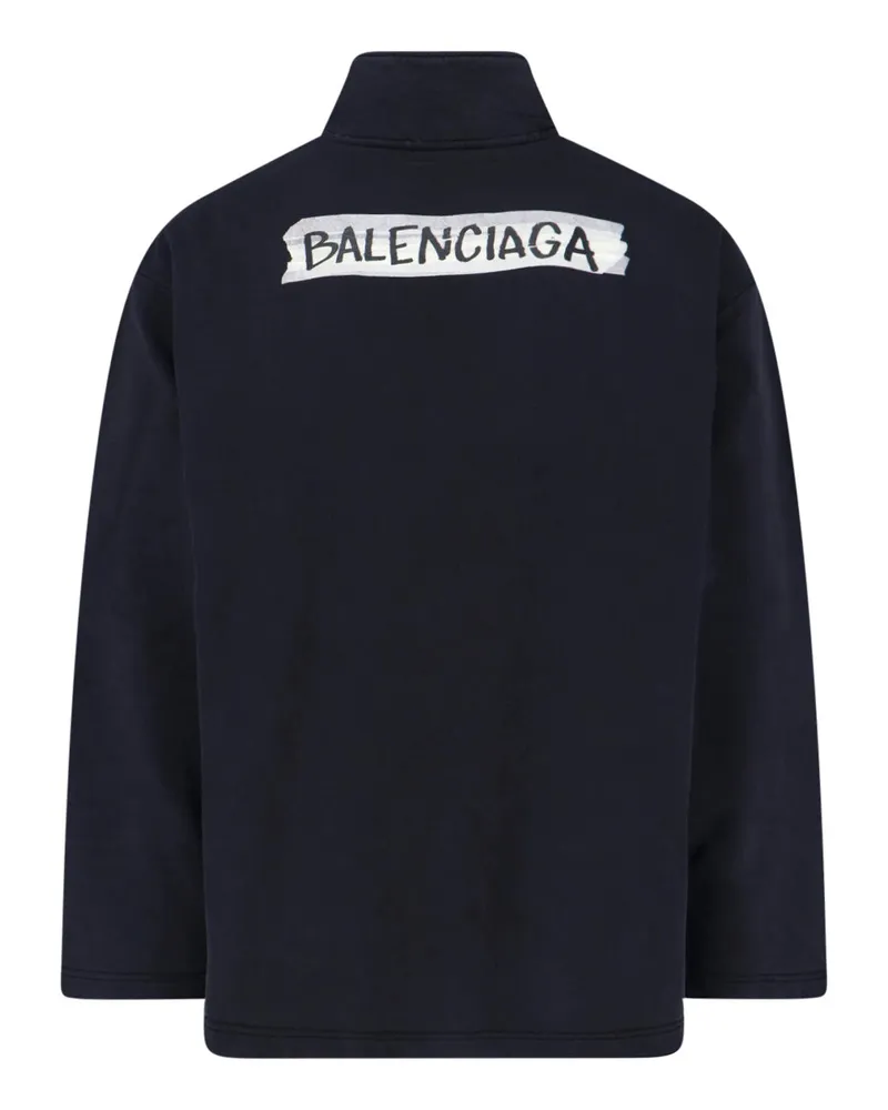 Balenciaga Men's Sweaters Black Cotton Navy