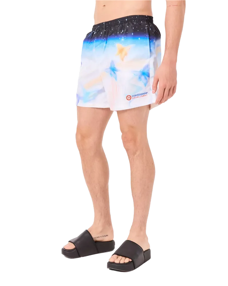 Casablanca Paris Galactic Connection Swim Shorts — Multicolor Multicolor
