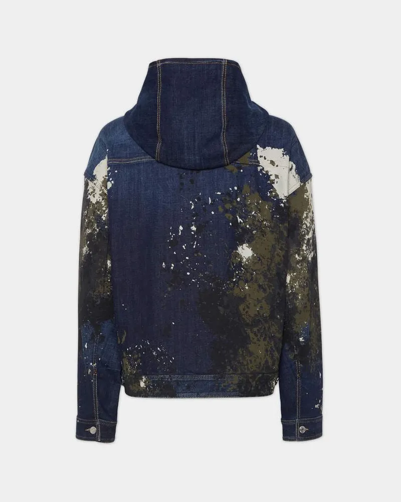 Dsquared2 Distressed Denim Jacket — Navy Navy